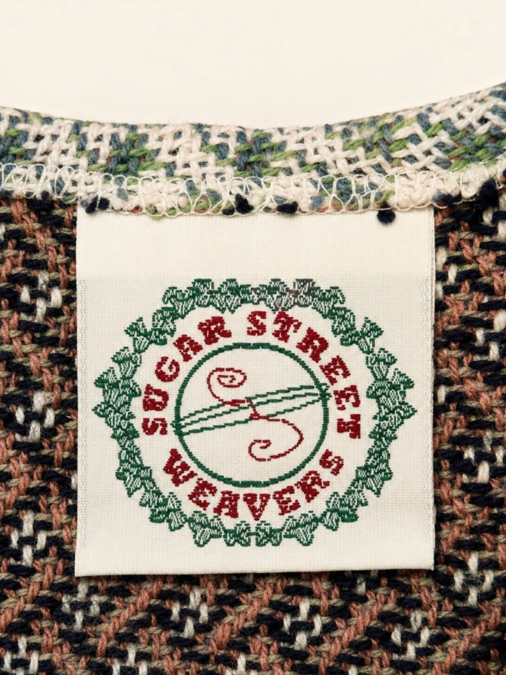 Sugar Street Weavers Rabbit Tulip Tapestry Fringe Vest M Cottagecore Folk Art - Picture 9 of 16